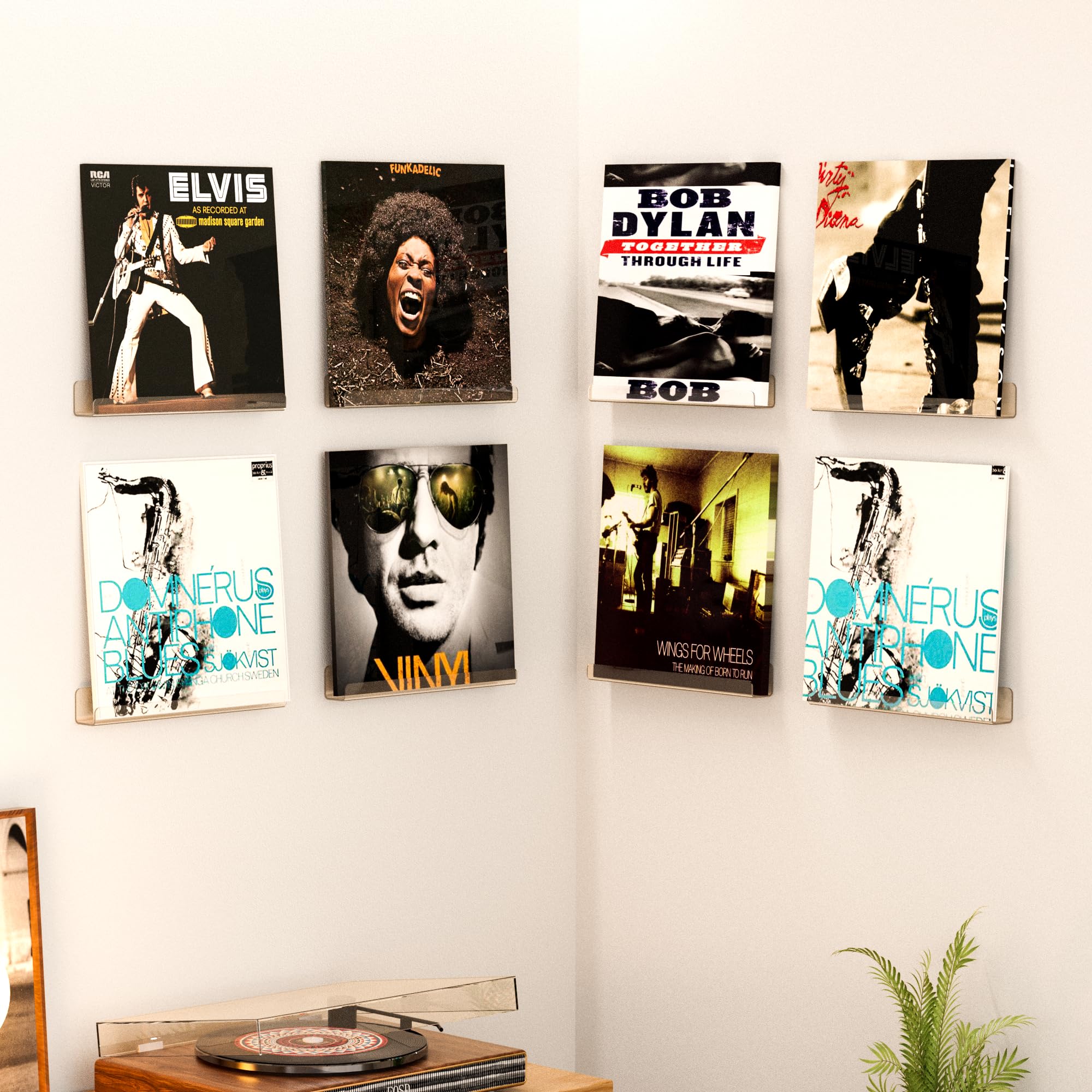 Étagères Acrylique Transparentes Upsimples, 38 cm - Lot de 4 Étagères Flottantes Murales pour Rangement Livres Enfants/Chambre/Chambre/Salle de Bain/Cuisine