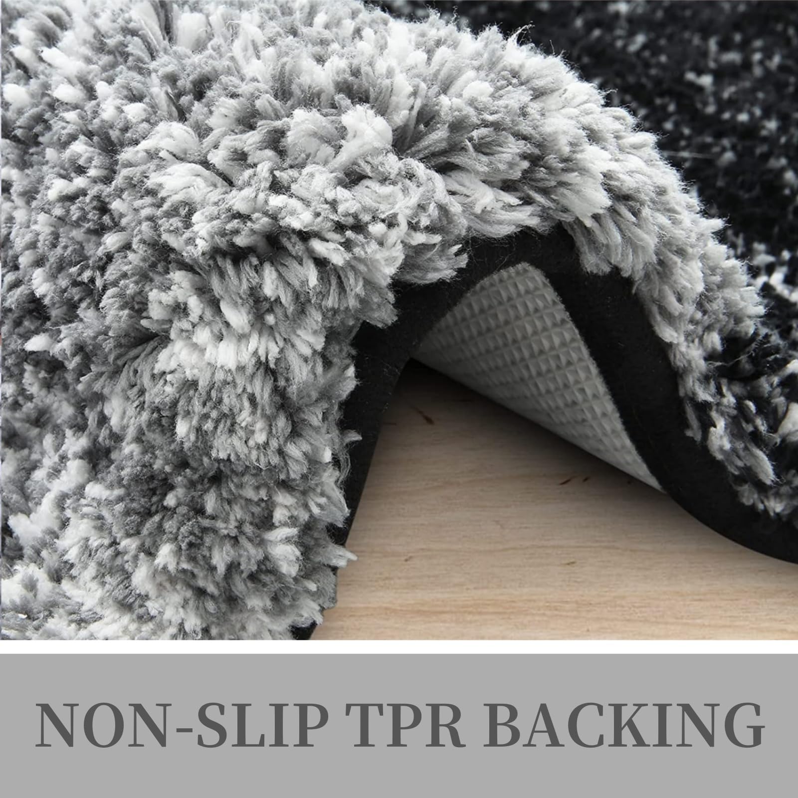 Tapis de bain en microfibre ultra doux et absorbant - Tapis shaggy antidérapant, lavable en machine, 40x60 cm