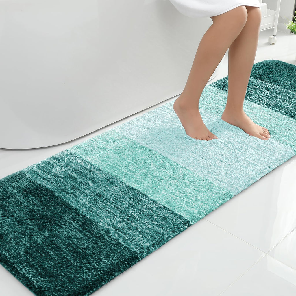 Tapis de bain en microfibre ultra doux et absorbant - Tapis shaggy antidérapant, lavable en machine, 40x60 cm