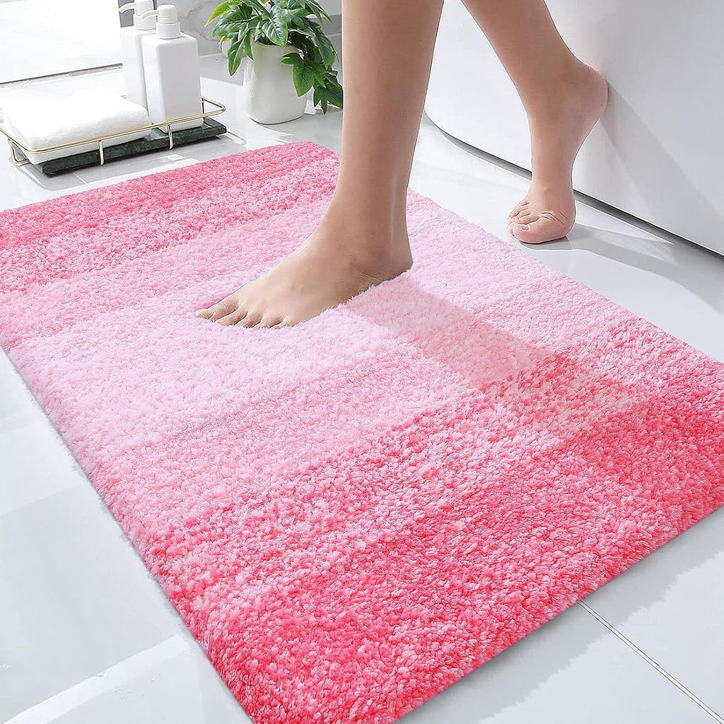 Tapis de bain en microfibre ultra doux et absorbant - Tapis shaggy antidérapant, lavable en machine, 40x60 cm