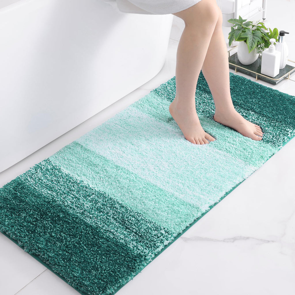 Tapis de bain en microfibre ultra doux et absorbant - Tapis shaggy antidérapant, lavable en machine, 40x60 cm